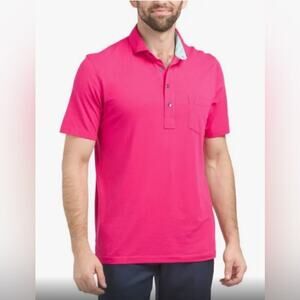 GREYSON Pink Pima Cotton Blend Spirit Golf Classic Colorful Polo Size L